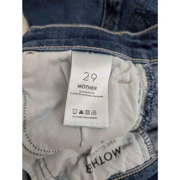 mother the hustler ankle frayed jeans in home movies - flawed - Picture 9 of 16